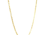 18k Yellow Gold Diamond Cut Cable Link Chain (1.40 mm)